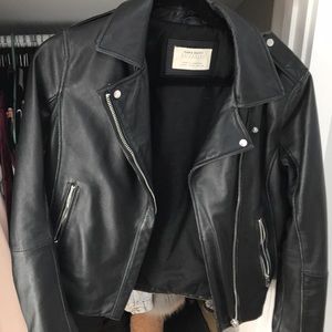Zara basics leather jacket